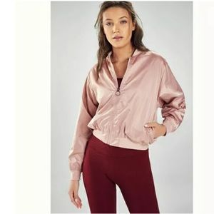 Fabletics Eva Reversible Bomber Jacket Pink L